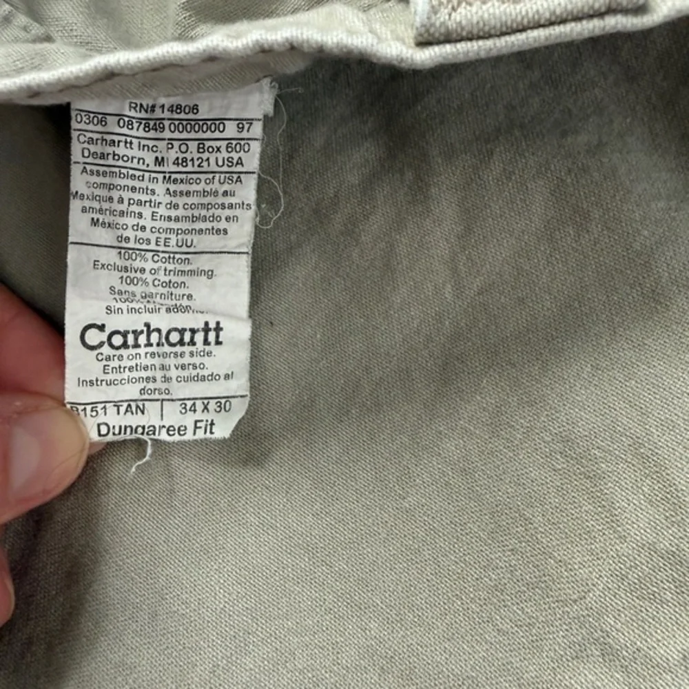 CARHARTT‎ Tan 100% Cotton Straight Leg Dungaree Fit Pants